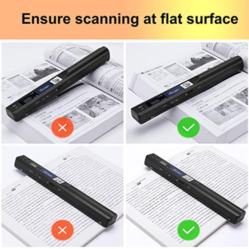 Portable Handheld Scanner Included 16G SD Card, Wand Scanner for A4 Documents Pictures Pages Texts Receipts Books Up to 900DPI, JPG/PDF Format Selection, Uploads Via USB Cable, No Driver - Image 5