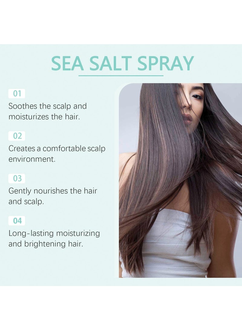 HOEGOA Sea Salt Spray for Women and Men, Hair Texturizing Spray Hair Care, Volumizing Salt Water Spray, Effortlessly Achieve Beachy, Wavy and Curly Hair, 100ml/3.38fl oz - Image 3