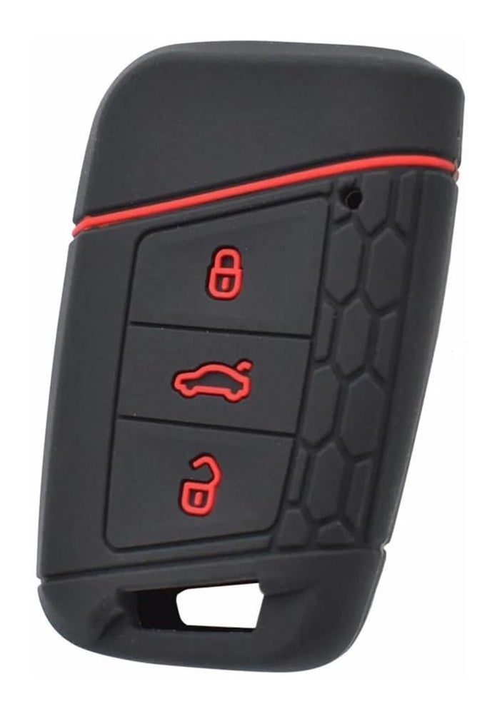 QASULER Silicone Remote Key Case Cover for VW and Skoda - Image 3