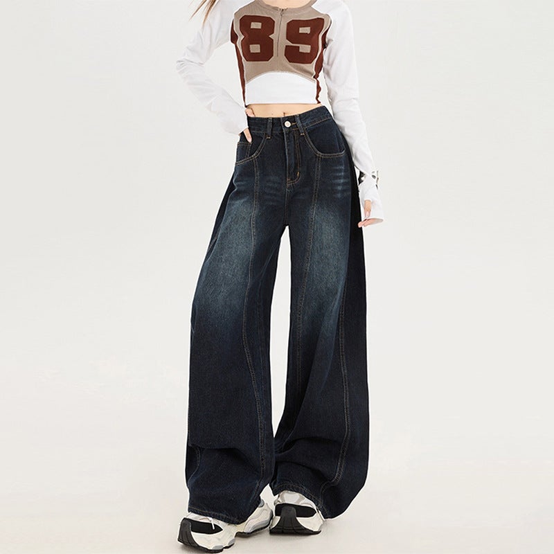 Unisex Classic Denim Jeans Loose Fit Daily Outdoor Wear - Image 1