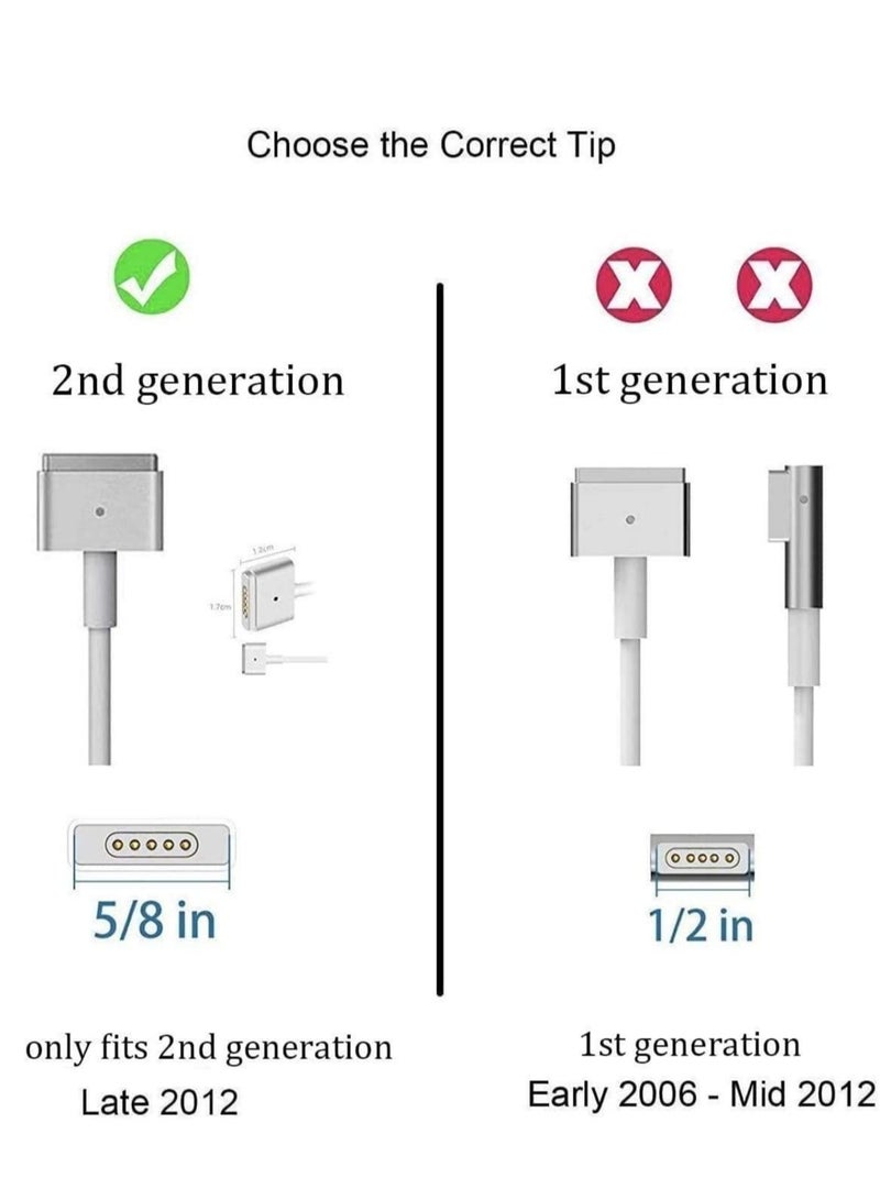 60W MacBook Pro UK Charger Replacement for MacBook Pro 13-Inch Connector Power Adapter Laptop Charger Compatible with Mac Book Pro/Mac Book Air - Image 2