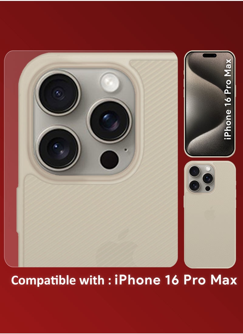 CATANES ( for iPhone 16 Pro Max )2Packs, Case Air Skin Line Design Back Cover Sturdy Durable Ultra-Thin Case Drop Protection Cover Clear with Shock Proof Screen Protector-  Light Pink  - Image 5