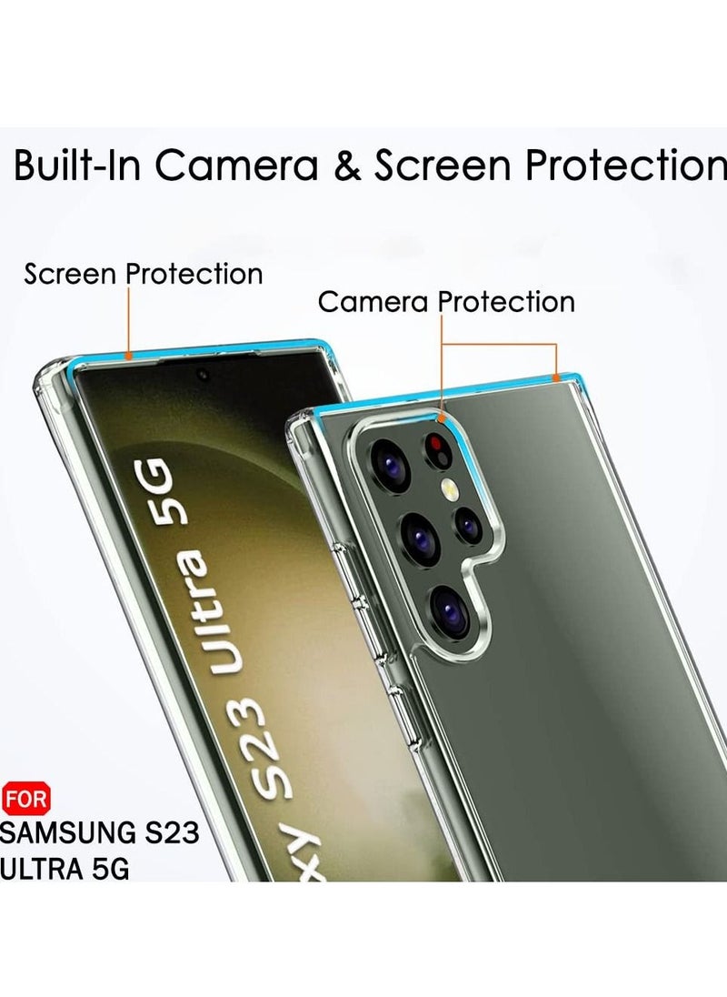 YoYoTech Crystal Clear Samsung Galaxy S23 Ultra 5G Hard Back Protective Case Cover  - Image 4