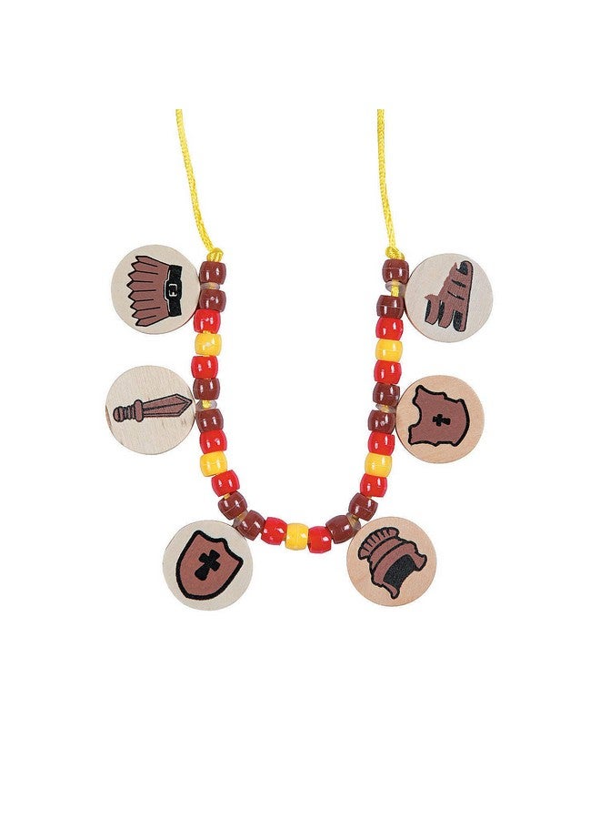 Fun Express Armor of God Necklace Craft Kit - Makes 12 - Religious, VBS and Sunday School Crafts for Kids - VBS Vacation Bible School Supplies/Décor