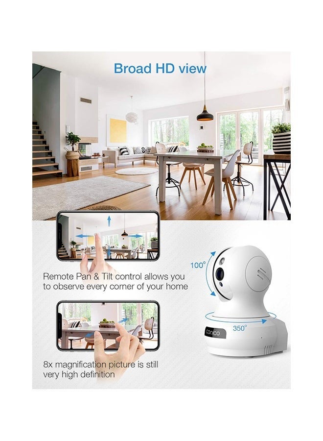 CONICO 2-Pieces Wireless Camera, 1080P HD WiFi Pet Camera Baby Monitor, Pan/Tilt/Zoom IP Camera for Elder/Nanny Security Cam Night Vision Motion Detection 2-Way Audio Cloud Service Available Webcam - Image 3