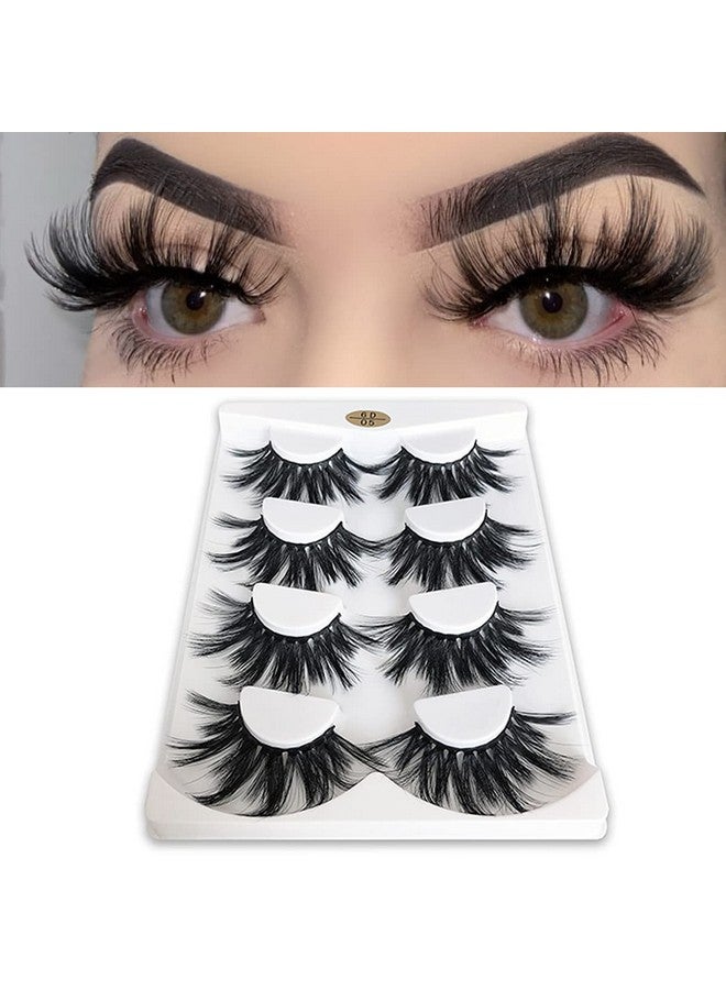 mikiwi 25Mm Lashes Dramatic 6D Faux Mink Lashes Fluffy Volume Eyelashes Thick Crossed Lashes Long Faux 25Mm Mink Lashes (6D405) - Image 1