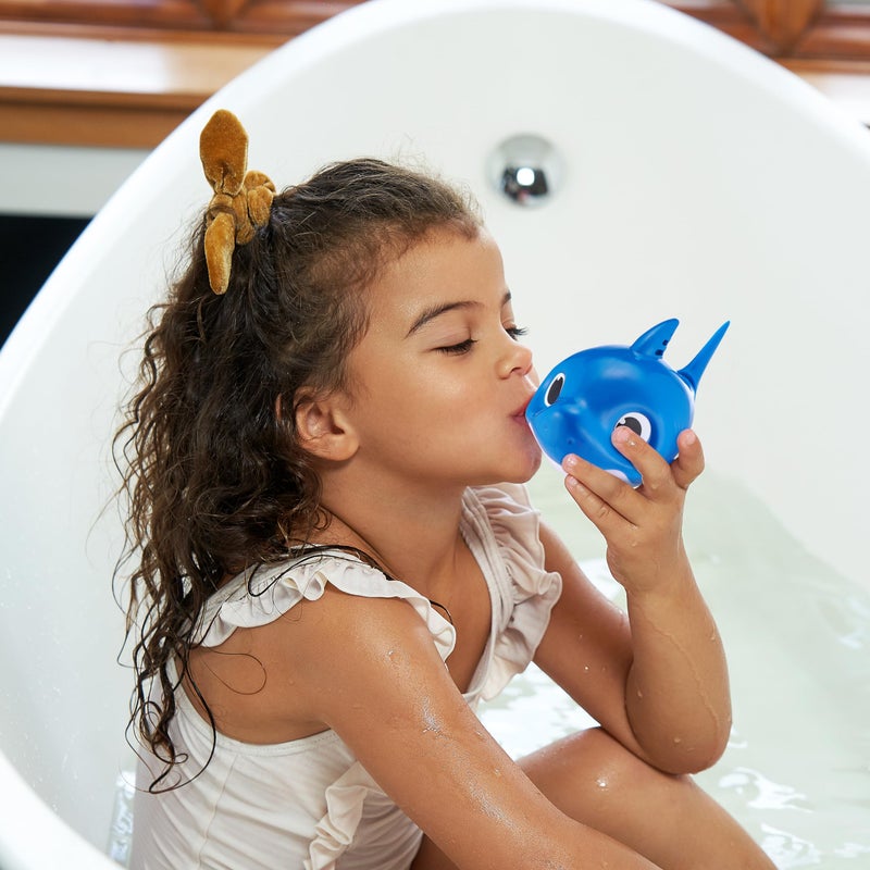 Robo Alive Junior Baby Shark New Silicon Fins Version Singing and Swimming Daddy Shark (Blue) by ZURU - Image 5