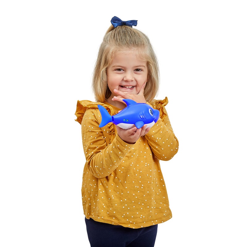 Robo Alive Junior Baby Shark New Silicon Fins Version Singing and Swimming Daddy Shark (Blue) by ZURU - Image 4