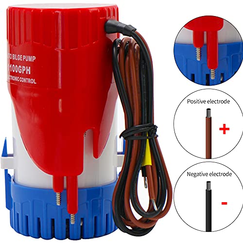 MAKERELE Auto Bilge Pump for Boats 12v 1100GPH Automatic Submersible Boat Bilge Water Pump with Electronic Switch (Outlet Diameter：1 1/8 inch/29mm)… - Image 2