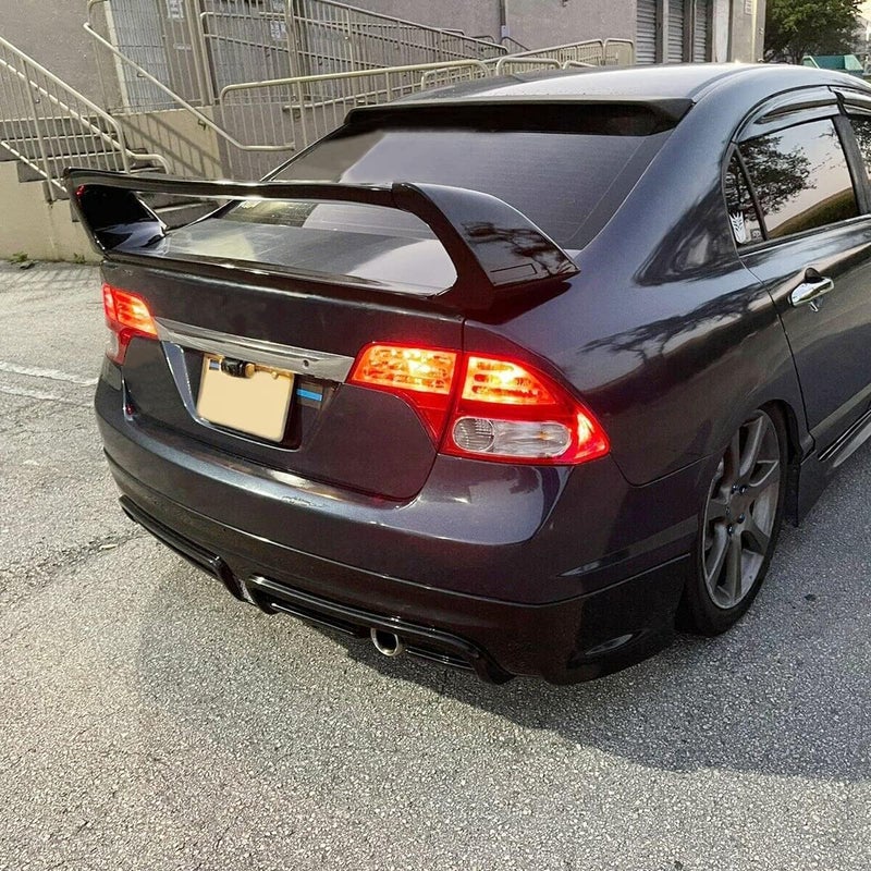 ECOTRIC Rear Trunk Spoiler Wing Compatible with 2006-2011 Honda Civic 4 Door Sedan ABS Trunk Spoiler Wing Painted Gloss Black - Image 2
