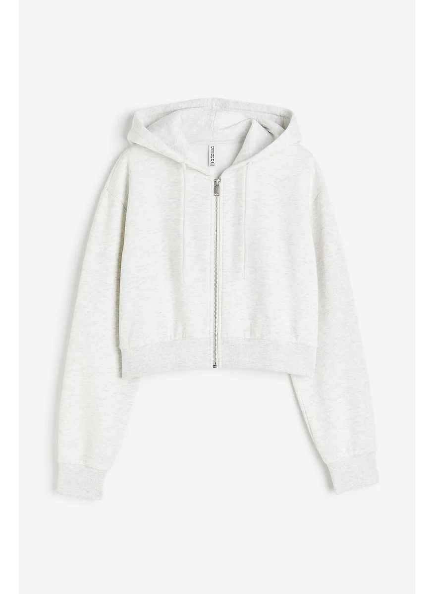 H&M Cropped Zip-Through Hoodie