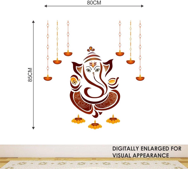 ARS 'Shree Ganesh - Ganesha - Ganpathi Colourful Vinyl Wall Sticker' -SM1046 (Multicolour - 85cm X 80 cm ) - Image 3