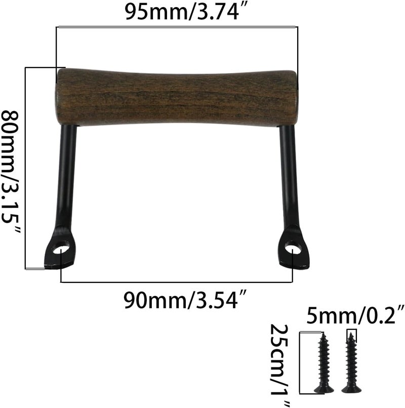 Yuqim 4 Pack Serving Tray Handles Wood Cutting Board Metal Side Fixing Handles for Charcuterie Boards Kitchen Trays Dinner Plates - Image 3