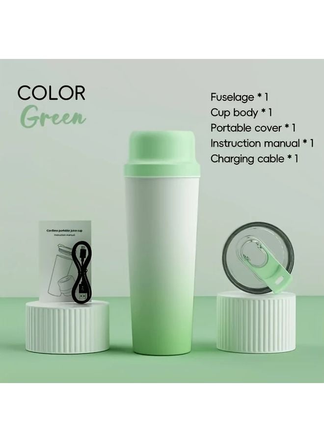 Gradient Green Portable 304 Stainless Steel Juicer Cup 21 98oz Large Capacity USB Charging - Image 1