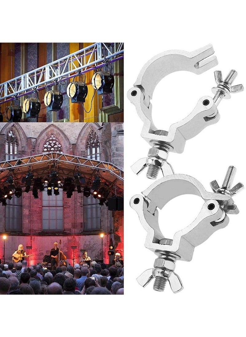 2Pcs Aluminum Alloy Truss Clamp, O Truss Clamp for Stage Light Clamp Moving Head Light Spotlight, Stage Lighting Accessories 48-51mm DJ Truss