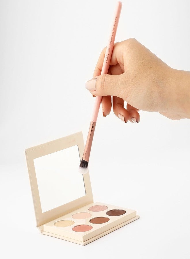 Luxie Rose Gold Medium Angled Shading Brush 207 - Makeup Brush for Highlighting, Defining Crease, and Blending Eyeshadow - Eyeshadow Applicator - 1 pc - Image 2