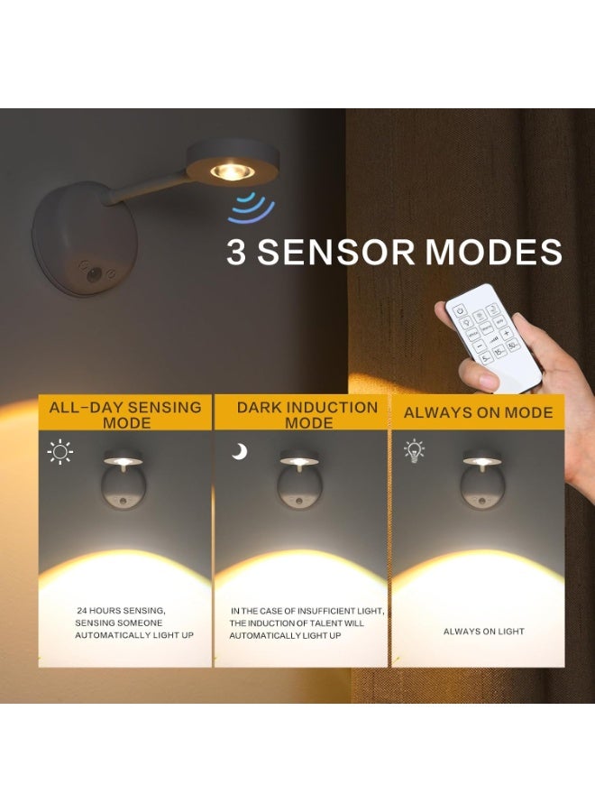 Motion Sensor Wall Light, Premium Display Light, Battery Powered Rechargeable Picture Light, Wireless Wall Light with Remote Control, Dimmable, 3 Colors, Memory and Timer Function, Art Display Spotlight for Picture Art Portrait Wall Decor - Image 4
