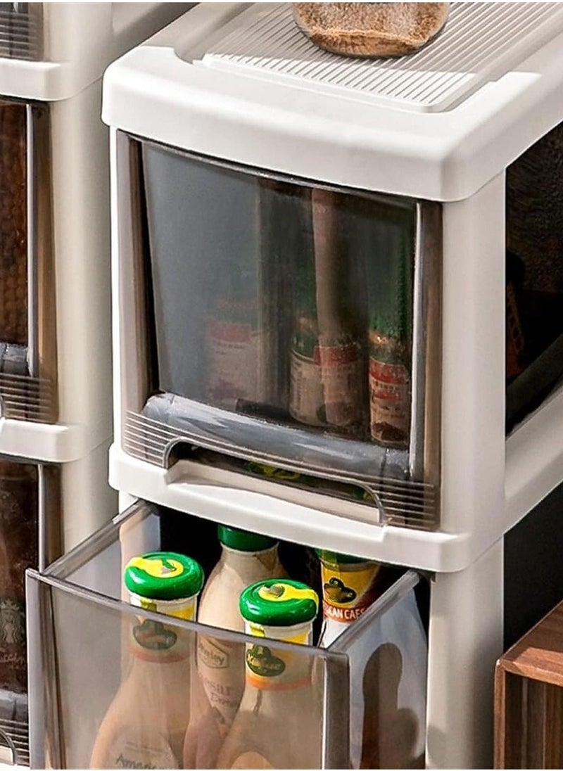 Living - Narrow Storage Drawers Kitchen Crevice Storage Cabinet Bathroom Multi-layer Drawer Side Cabinet Narrow Gap Storage Cabinet - Image 1