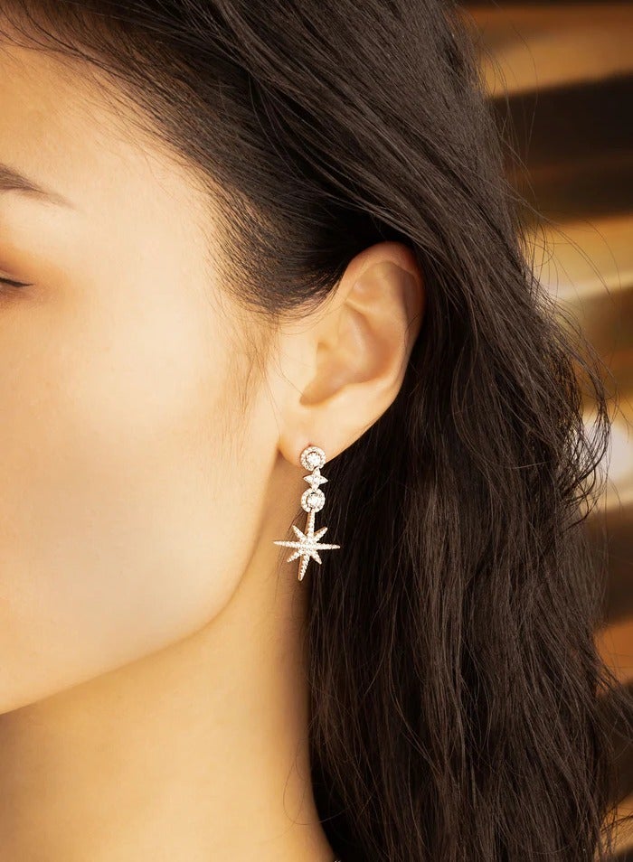 MONACO Meteor and round pendant earrings - Image 3