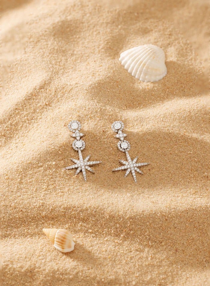 MONACO Meteor and round pendant earrings - Image 2