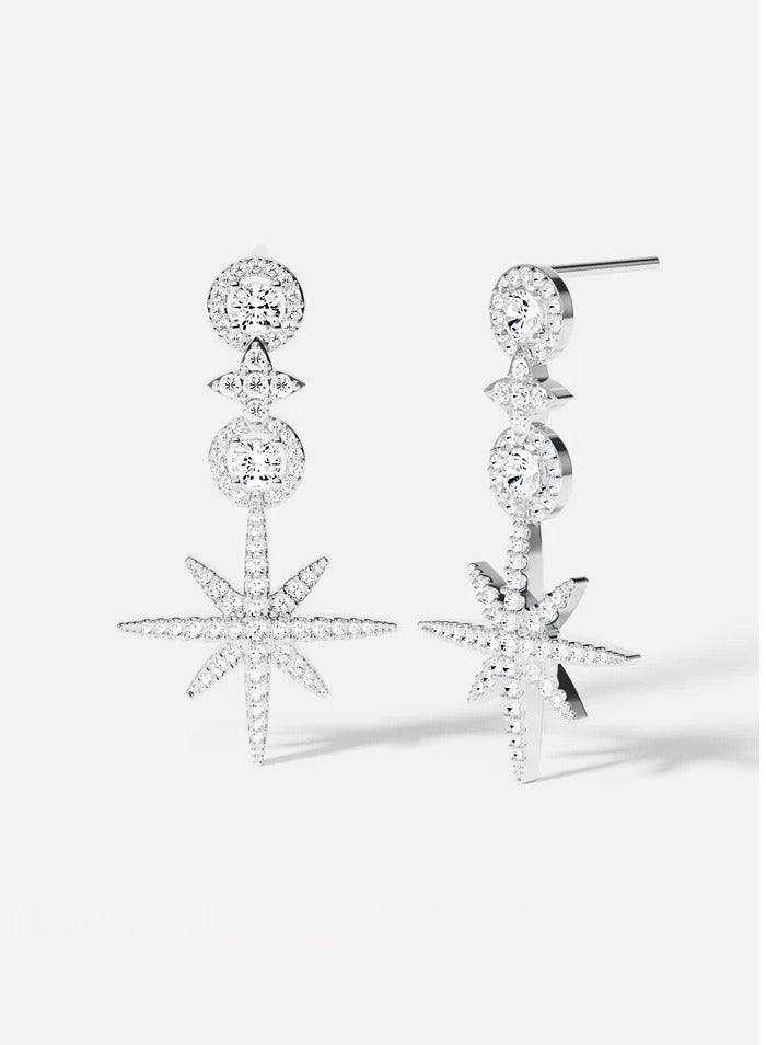 MONACO Meteor and round pendant earrings - Image 1