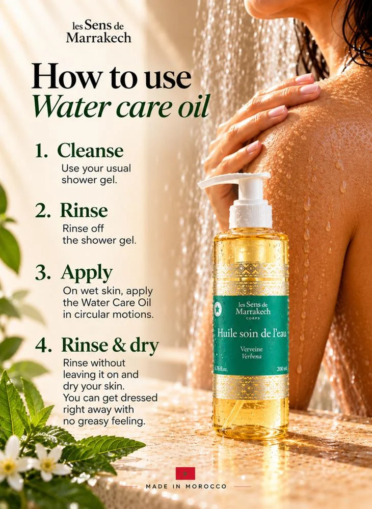 Les Sens De Marrakech  Water Care Oil Verbena 200 ml  | Best Price UAE