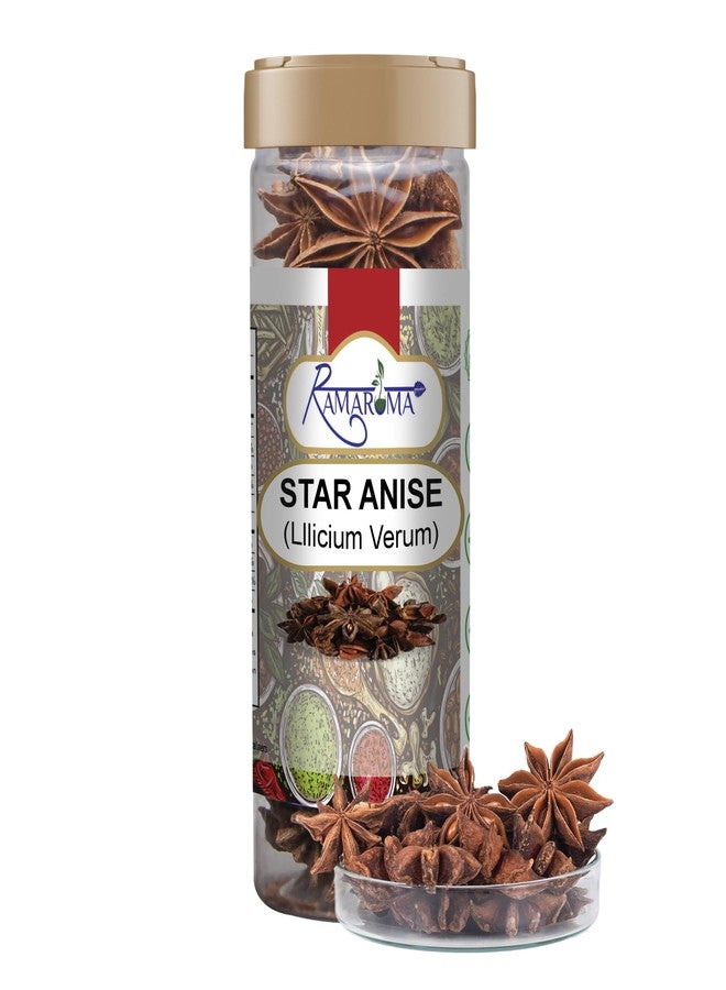 Ramaroma Star Anise Seeds, Whole Pods (Badian Khatai) Spice, 1.5oz (42g) All Natural | Gluten Friendly | NON-GMO | Vegan - Image 1
