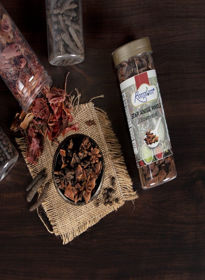 Ramaroma Star Anise Seeds, Whole Pods (Badian Khatai) Spice, 1.5oz (42g) All Natural | Gluten Friendly | NON-GMO | Vegan - Image 5