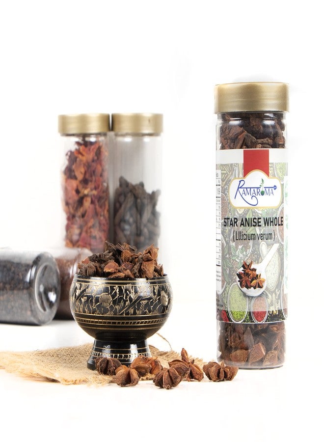 Ramaroma Star Anise Seeds, Whole Pods (Badian Khatai) Spice, 1.5oz (42g) All Natural | Gluten Friendly | NON-GMO | Vegan - Image 4