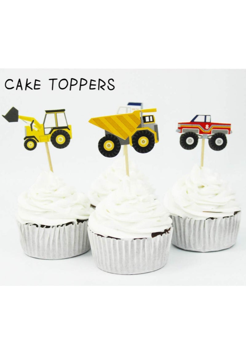 Captaintech Construction Theme Birthday Party Supplies with Dump Truck Decorations and Balloons for Kids  - Image 4