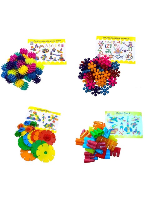 Building Blocks Set - 4 Different Shapes of Blocks - Each Shape Contains 150 Grams