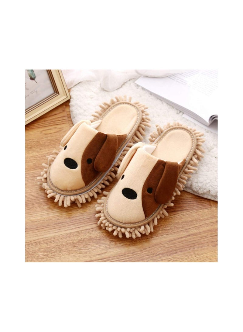 SOLARAE Unisex Multifunction Cleaning Slippers Slippers Floor Cleaning Mop Dust Detachable Mopping Shoes House Floor Cleaning Mop Microfiber Sole for Reusable Kitchens Bathroom Living Room Floor(1 Pair) - Image 2