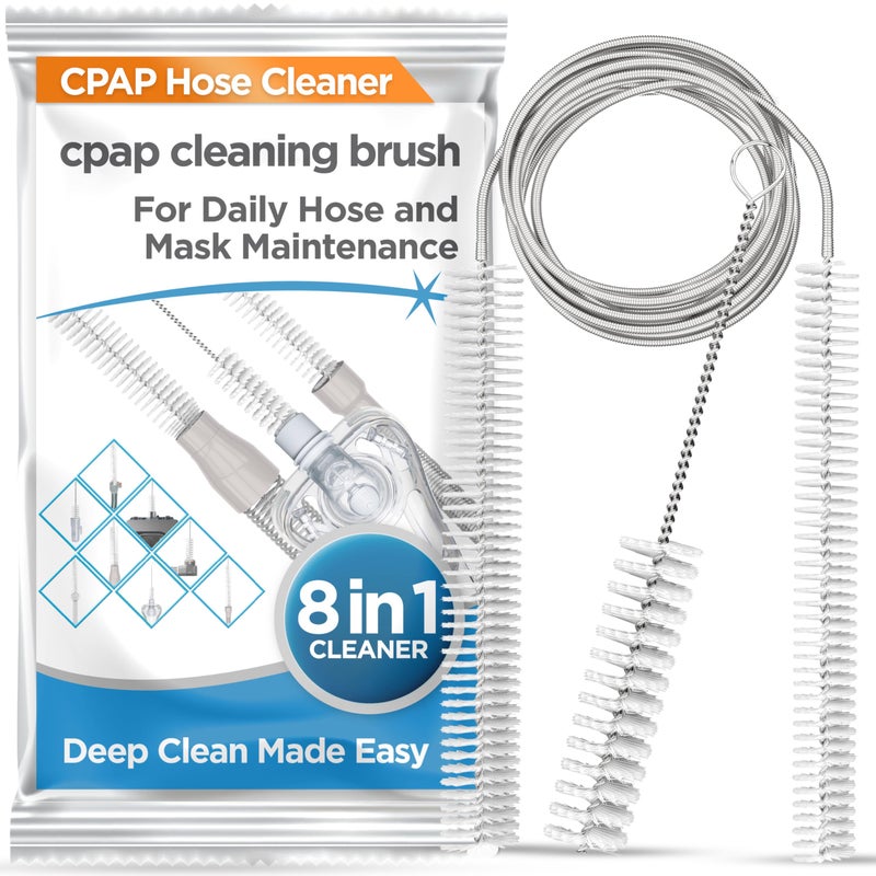 RespLabs Medical Inc. resplabs CPAP Hose Cleaning Brush 8 in 1 CPAP Cleaner for 22mm, 15mm CPAP Tubing, Mask, Cushions, Humidifiers & Water Chambers - Image 1