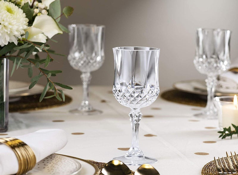 homeprism Pack of 6 Luxury Retro Carved Crystal Glass Goblets Wine Cup Champagne Flutes Cocktail Drinking Bar Restaurant Tools 6220 ml  - Image 3