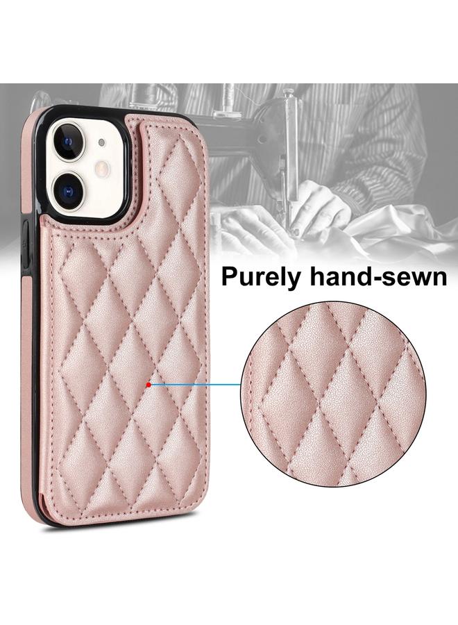 Zaboon Case For iPhone 12 mini Double Buckle Rhombic PU Leather Phone Case - Image 5