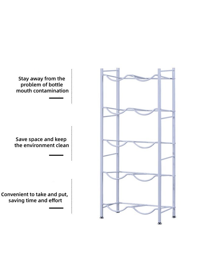 4-Tier Water Bottle Holder, Heavy-Duty 5 Gallon Water Jug Storage Rack, Holds 8 Bottles, Water Container Stand for Home Office Gym - Image 4