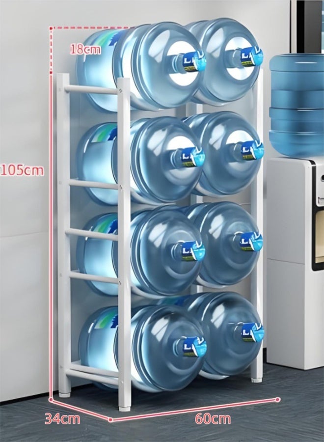 4-Tier Water Bottle Holder, Heavy-Duty 5 Gallon Water Jug Storage Rack, Holds 8 Bottles, Water Container Stand for Home Office Gym - Image 3