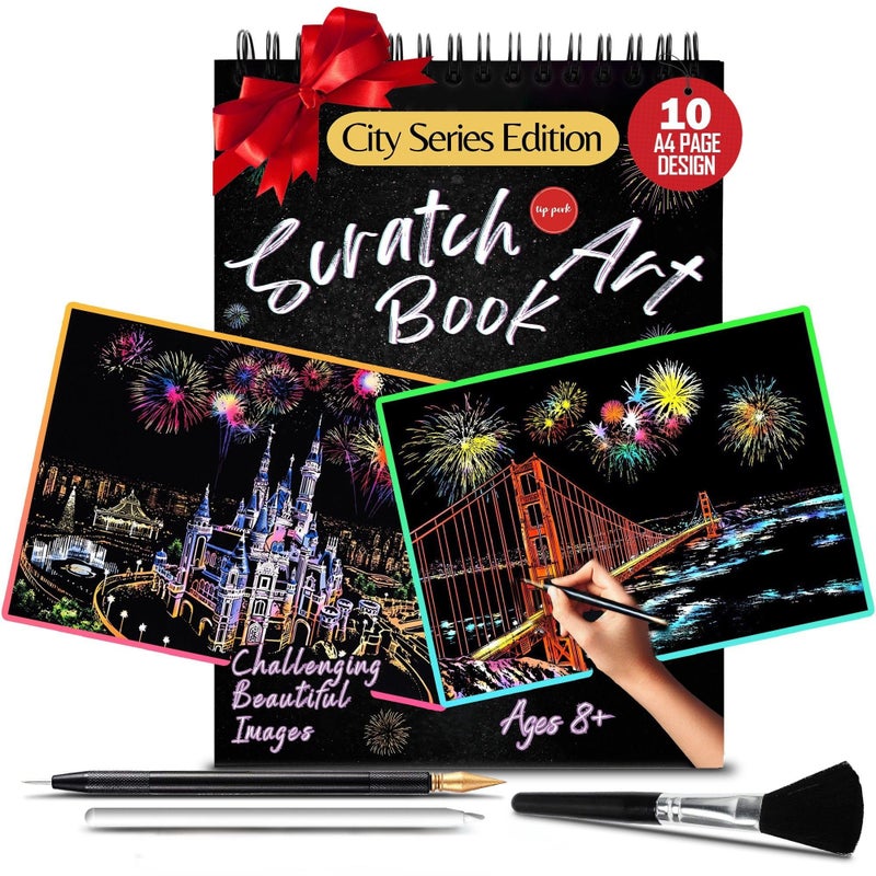 Tip perk Scratch Art Book for Adults - Colorful City Series Scratch Art | Scratch Painting Foil Art for Adults | Scratch and Sketch City Series Books | Foil Engraving Scratch Art Adult (City Series) - Image 1