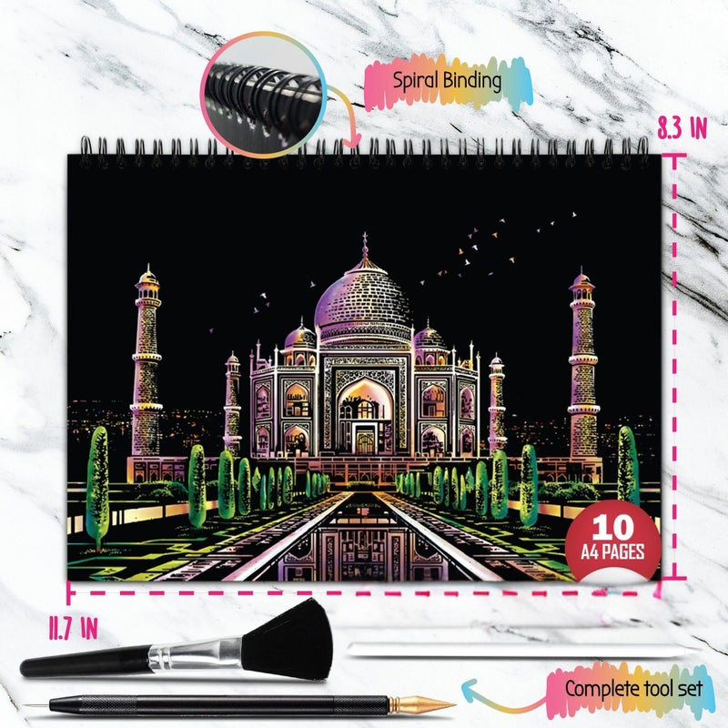 Tip perk Scratch Art Book for Adults - Colorful City Series Scratch Art | Scratch Painting Foil Art for Adults | Scratch and Sketch City Series Books | Foil Engraving Scratch Art Adult (City Series) - Image 4