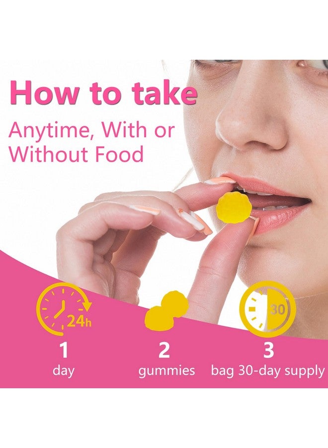 Her Juicy Feminine Probiotics Gummies,Women's Health - Supports ph Balance,with Slippery Elm, Prebiotics & Lactobacillus Blend, Immune System, Pineapple Flavor-60 Gummies - Image 3