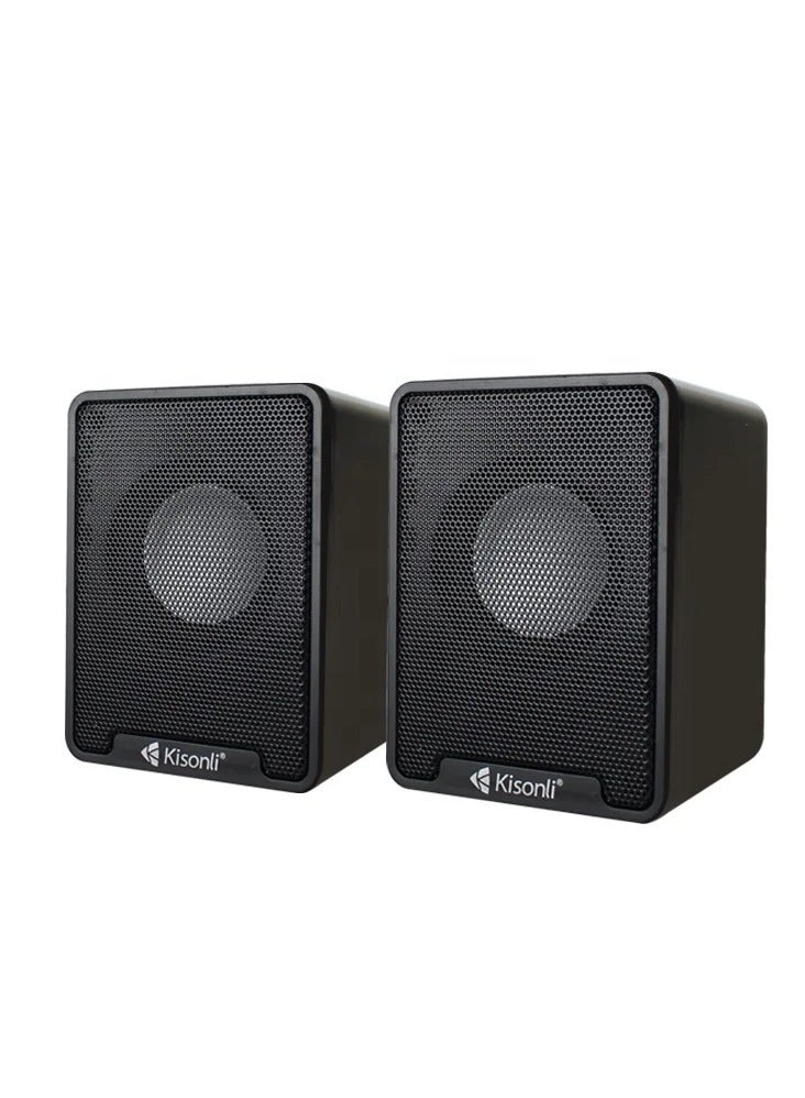 Kisonli K100 USB Stereo Speaker – Mini Size, Clear Performance - Image 1