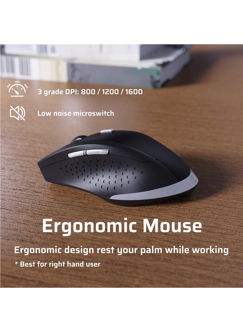 CREATMOR Wireless Keyboard and Mouse Combo Slim Wireless Keyboard with Numpad and Ergonomic 1600 DPI Mouse for Mac Windows - Image 4