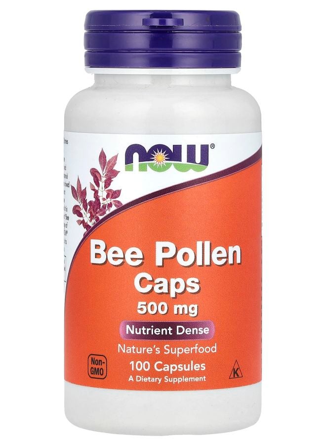 now كبسولات حبوب لقاح النحل 1000 ملغ 100 كبسولة (500 ملغ لكل كبسولة)