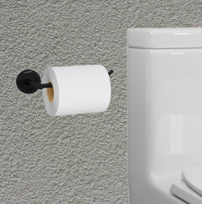 PEFKO PEK113 Wall Mount Toilet Tissue/Napkin Paper Roll Holder for Bathroom, Kitchen Tissue Roll Stand, 304 Grade Stainless Steel, Home and Bathroom Accessories (1, Black) - Image 3
