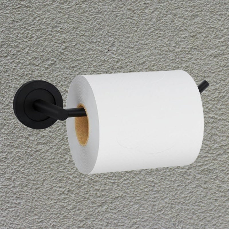 PEFKO PEK113 Wall Mount Toilet Tissue/Napkin Paper Roll Holder for Bathroom, Kitchen Tissue Roll Stand, 304 Grade Stainless Steel, Home and Bathroom Accessories (1, Black) - Image 1