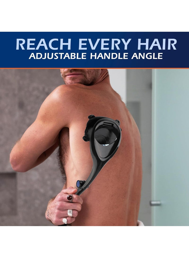 ACYYH Back Shavers for Men: The DIY Back Hair Shaver for Men with Safety Blade Technology Ergonomic Handle, Wet or Dry Shaving - Image 4
