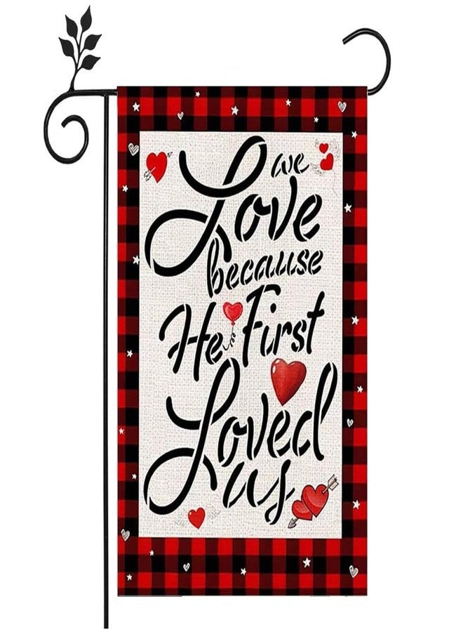 weizedm Valentines Day Garden Flags 12×18 Inch Double Sided Seasonal Anniversary Welcome Wedding Valentine's Day - Image 1