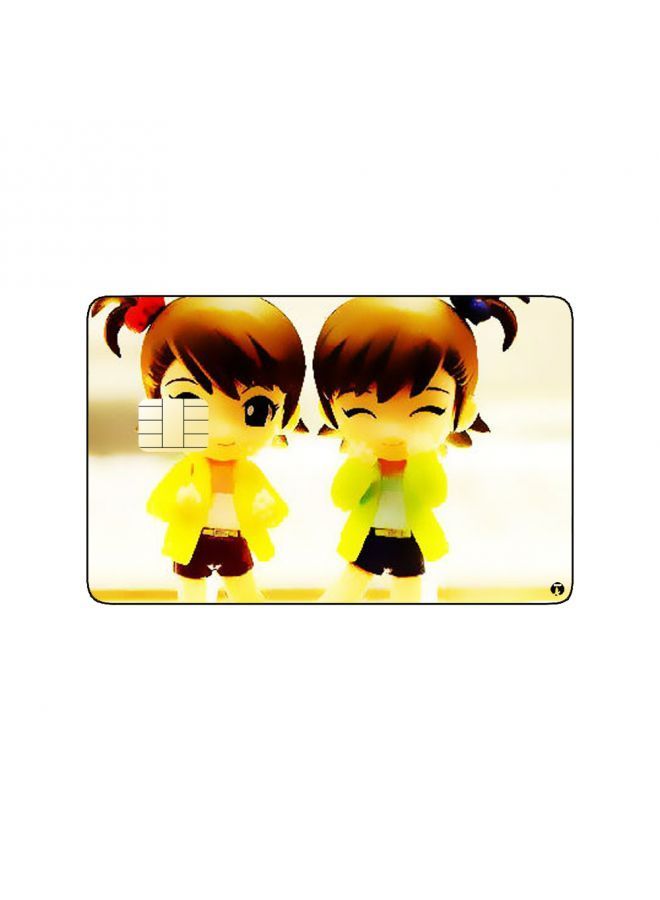 RKN PRINTED BANK CARD STICKER Cute Kids Couple Drawing - Image 2