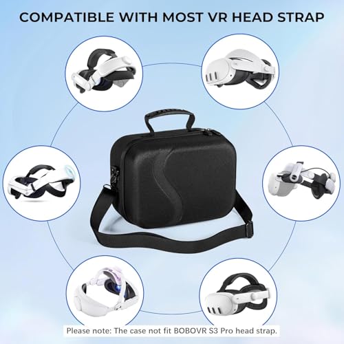 New World Large Carrying Case for Meta Quest 3, Storage Bag Case for Meta Quest 3 Hard Carrying Bag Compatible with Oculus Quest 3 Storing VR Gaming Headset and Accessories - Image 5