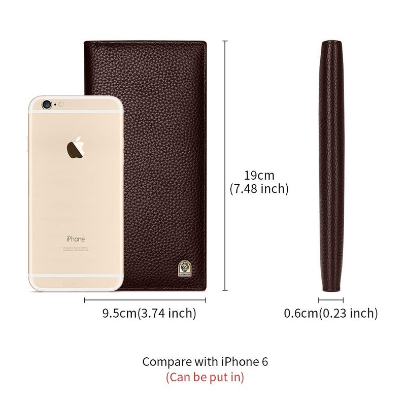 LAORENTOU Genuine Leather Wallet for Men Bifold Wallets with Zipper Coin Pocket Casual Men Purse Slim Wallet Purse for Men - Image 2